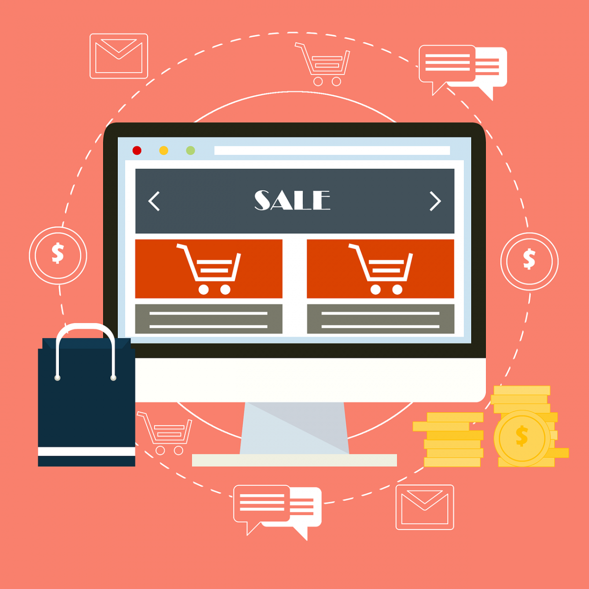 eCommerce website sales page concept