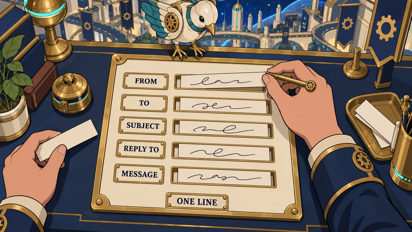 One line of configuration on a form's From field, the whole cause of the silence.